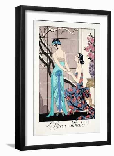 The Difficult Admission-Georges Barbier-Framed Giclee Print