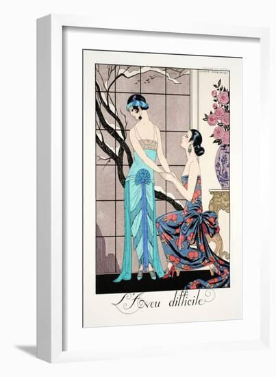 The Difficult Admission-Georges Barbier-Framed Giclee Print