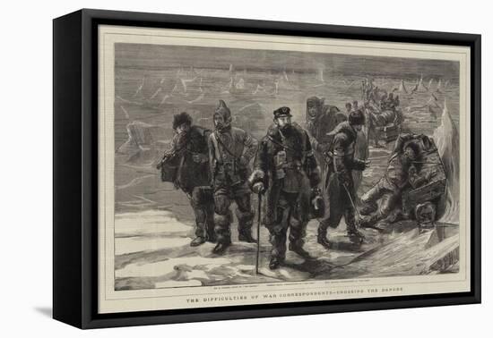 The Difficulties of War Correspondents, Crossing the Danube-Sydney Prior Hall-Framed Premier Image Canvas