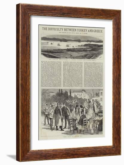 The Difficulty Between Turkey and Greece-Charles William Wyllie-Framed Giclee Print