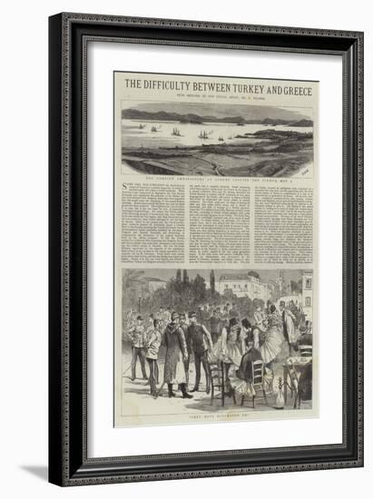 The Difficulty Between Turkey and Greece-Charles William Wyllie-Framed Giclee Print