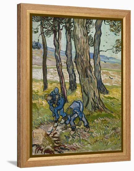 The Diggers, 1889 (Oil on Paper Lined onto Canvas)-Vincent van Gogh-Framed Premier Image Canvas