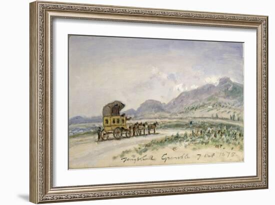 The Diligence from Grenoble to Sassenage, 7th October 1875-Johan-Barthold Jongkind-Framed Giclee Print