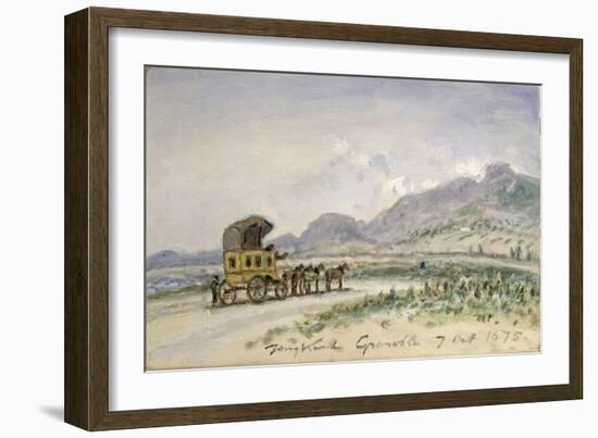 The Diligence from Grenoble to Sassenage, 7th October 1875-Johan-Barthold Jongkind-Framed Giclee Print