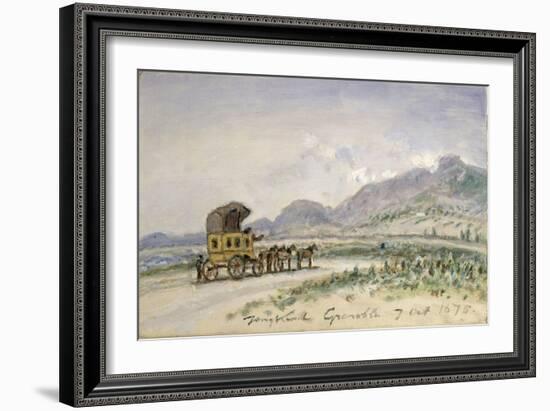 The Diligence from Grenoble to Sassenage, 7th October 1875-Johan-Barthold Jongkind-Framed Giclee Print