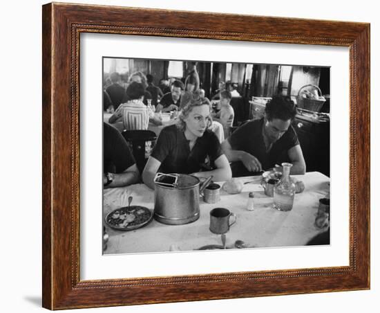 The Dining Room of the Refugee Ship the Ss Sinaia-Robert Hunt-Framed Photographic Print