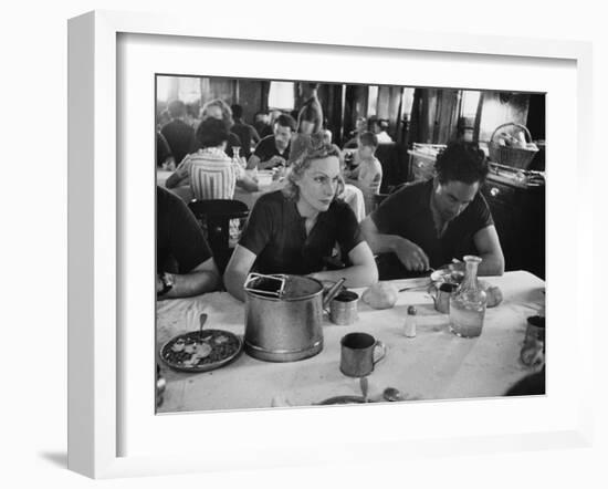 The Dining Room of the Refugee Ship the Ss Sinaia-Robert Hunt-Framed Photographic Print