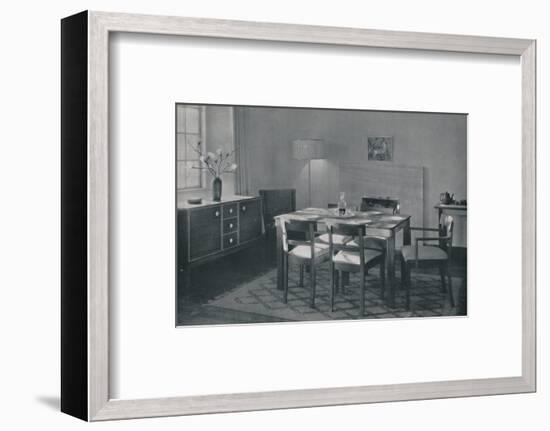 'The Dining Room - Walnut and sycamore furniture', 1942-Unknown-Framed Photographic Print