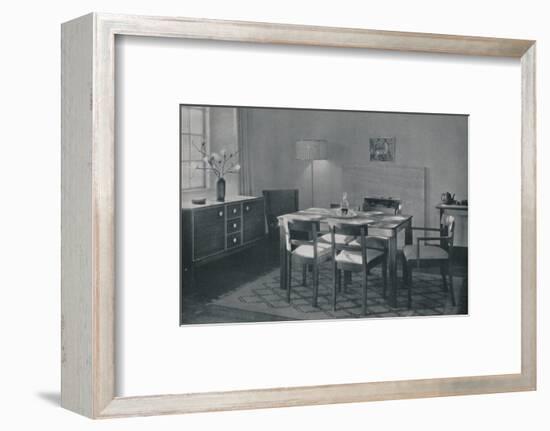 'The Dining Room - Walnut and sycamore furniture', 1942-Unknown-Framed Photographic Print
