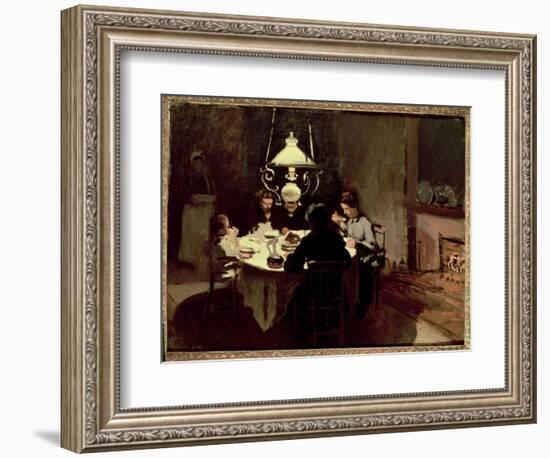 The Dinner, 1868-9-Claude Monet-Framed Giclee Print