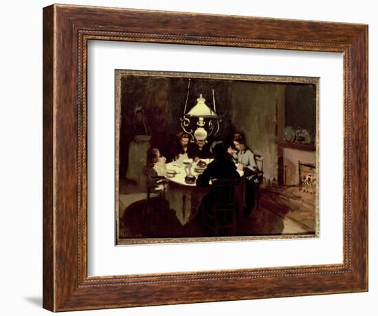 The Dinner, 1868-9-Claude Monet-Framed Giclee Print