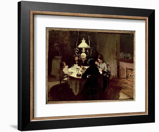 The Dinner, 1868-9-Claude Monet-Framed Giclee Print