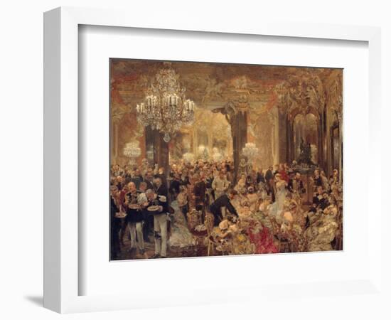 The Dinner at the Ball, 1878-Adolph Friedrich von Menzel-Framed Giclee Print