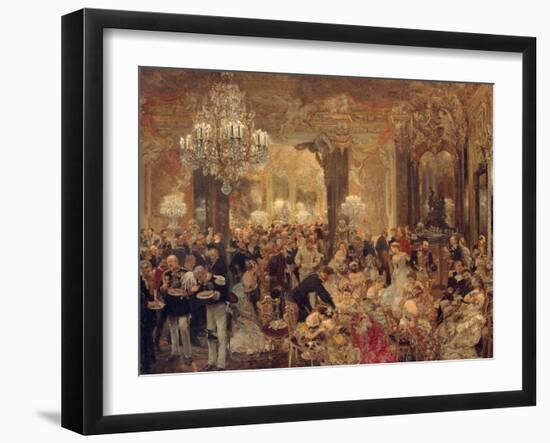 The Dinner at the Ball, 1878-Adolph Friedrich von Menzel-Framed Giclee Print