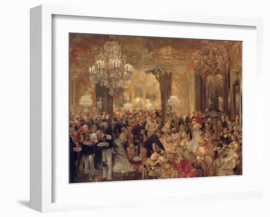 The Dinner at the Ball, 1878-Adolph Friedrich von Menzel-Framed Giclee Print