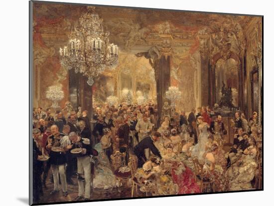 The Dinner at the Ball, 1878-Adolph Friedrich von Menzel-Mounted Giclee Print