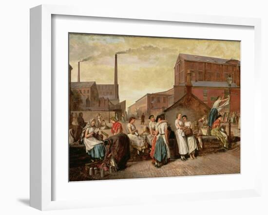 The Dinner Hour, Wigan, 1874-Eyre Crowe-Framed Giclee Print