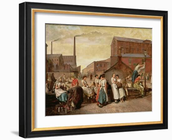 The Dinner Hour, Wigan, 1874-Eyre Crowe-Framed Giclee Print