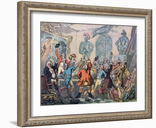 The Dinner, Humours of Fox Hunting, 1799-Thomas Rowlandson-Framed Giclee Print