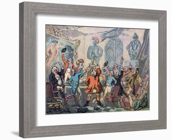 The Dinner, Humours of Fox Hunting, 1799-Thomas Rowlandson-Framed Giclee Print