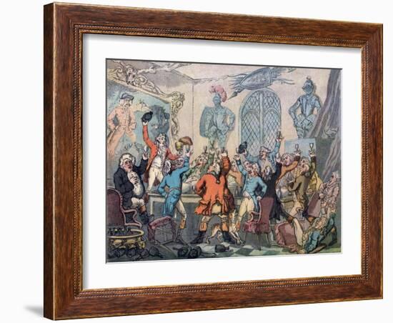 The Dinner, Humours of Fox Hunting, 1799-Thomas Rowlandson-Framed Giclee Print