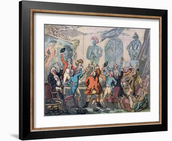 The Dinner, Humours of Fox Hunting, 1799-Thomas Rowlandson-Framed Giclee Print