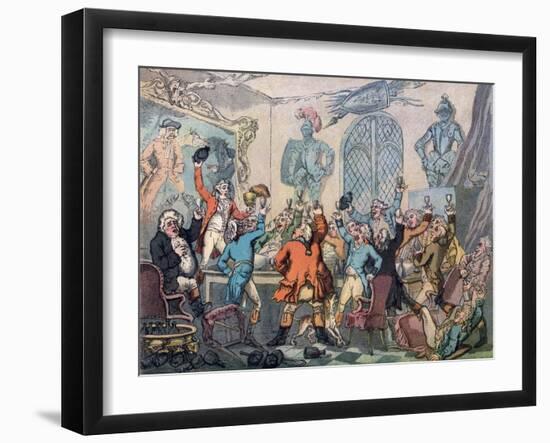 The Dinner, Humours of Fox Hunting, 1799-Thomas Rowlandson-Framed Giclee Print