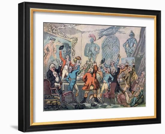 The Dinner, Humours of Fox Hunting, 1799-Thomas Rowlandson-Framed Giclee Print