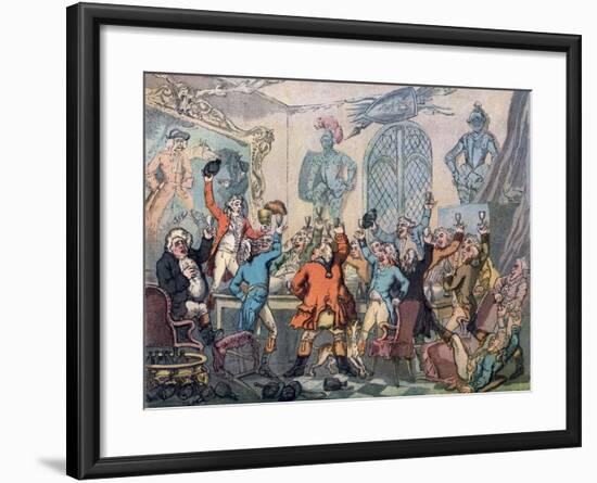 The Dinner, Humours of Fox Hunting, 1799-Thomas Rowlandson-Framed Giclee Print