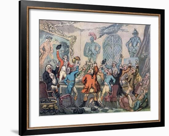 The Dinner, Humours of Fox Hunting, 1799-Thomas Rowlandson-Framed Giclee Print