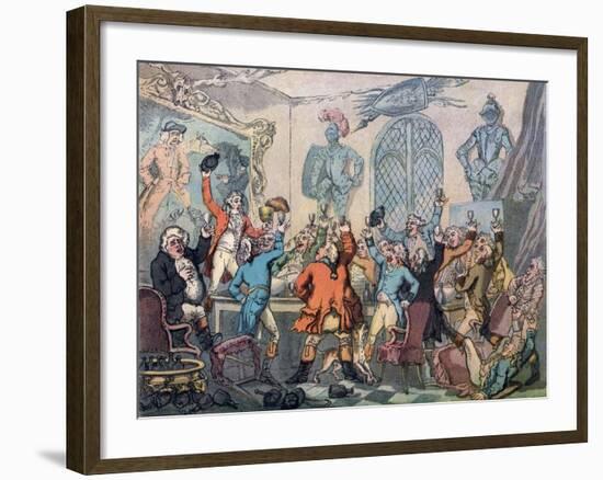 The Dinner, Humours of Fox Hunting, 1799-Thomas Rowlandson-Framed Giclee Print