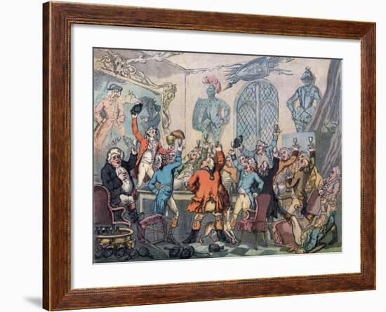 The Dinner, Humours of Fox Hunting, 1799-Thomas Rowlandson-Framed Giclee Print