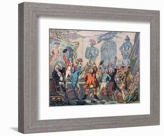 The Dinner, Humours of Fox Hunting, 1799-Thomas Rowlandson-Framed Giclee Print