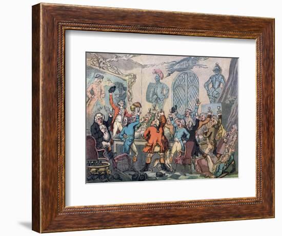 The Dinner, Humours of Fox Hunting, 1799-Thomas Rowlandson-Framed Giclee Print