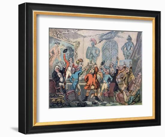 The Dinner, Humours of Fox Hunting, 1799-Thomas Rowlandson-Framed Giclee Print