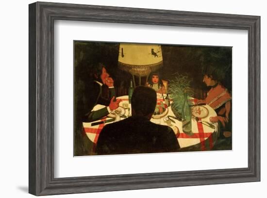 The Dinner, Lighting-Félix Vallotton-Framed Giclee Print