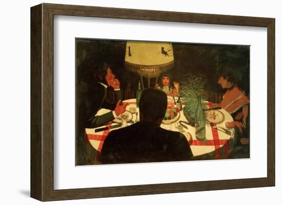 The Dinner, Lighting-Félix Vallotton-Framed Giclee Print