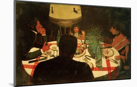 The Dinner, Lighting-Félix Vallotton-Mounted Giclee Print