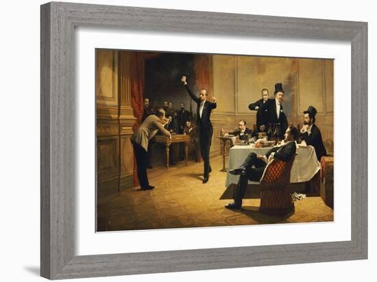 The Dinner Party, 1837-Ferencz Paczka-Framed Giclee Print