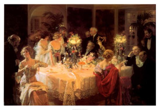 The Dinner Party Art Print by Jules-Alexandre Grün | Art.com