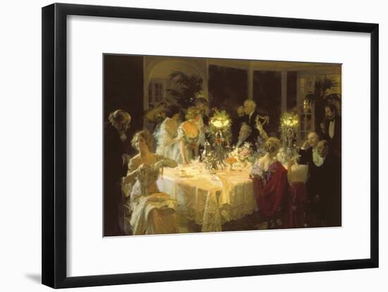 The Dinner Party-Jules-Alexandre Grün-Framed Art Print