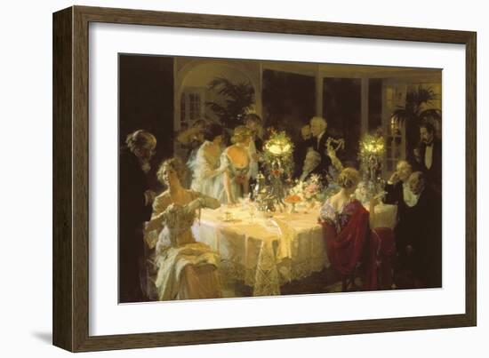 The Dinner Party-Jules-Alexandre Grün-Framed Art Print