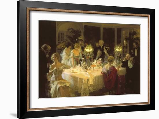 The Dinner Party-Jules-Alexandre Grün-Framed Art Print