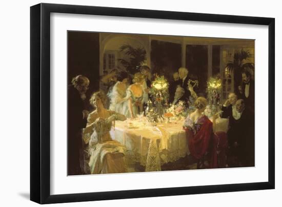 The Dinner Party-Jules-Alexandre Grün-Framed Art Print