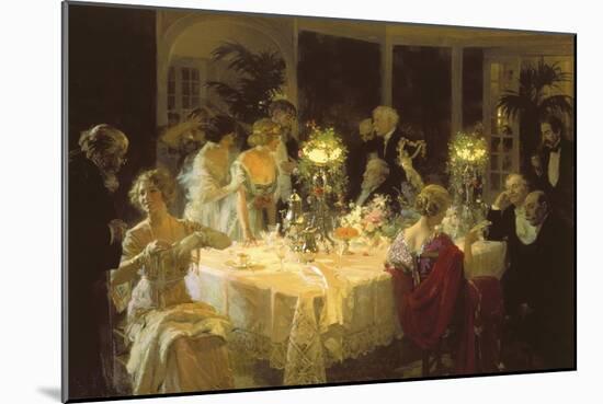 The Dinner Party-Jules-Alexandre Grün-Mounted Art Print