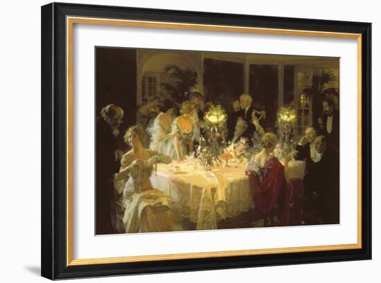 The Dinner Party-Jules-Alexandre Grün-Framed Art Print