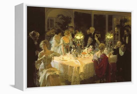 The Dinner Party-Jules-Alexandre Grün-Framed Stretched Canvas