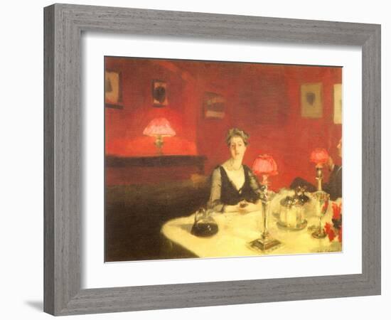 The Dinner Table at Night, 1884-John Singer Sargent-Framed Giclee Print