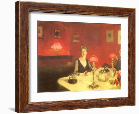 The Dinner Table at Night, 1884-John Singer Sargent-Framed Giclee Print