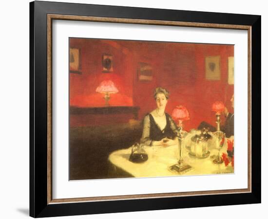 The Dinner Table at Night, 1884-John Singer Sargent-Framed Giclee Print